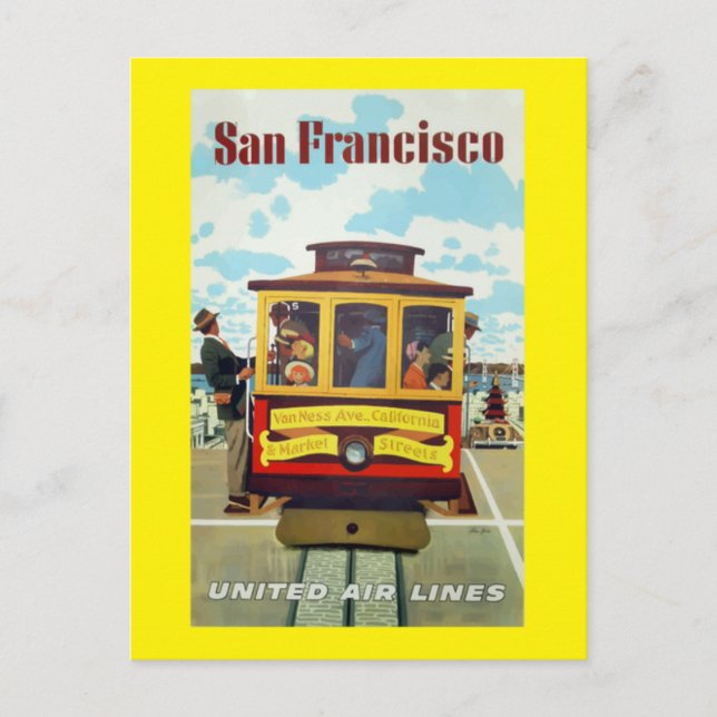 Carte Postale Voyage San Francisco Vintage (Devant)