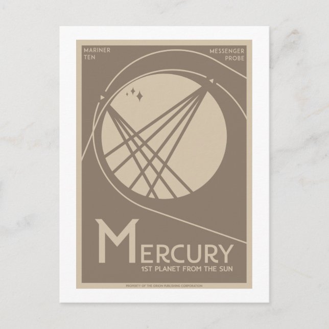 Carte postale Voyage spatial - Mercury (Devant)