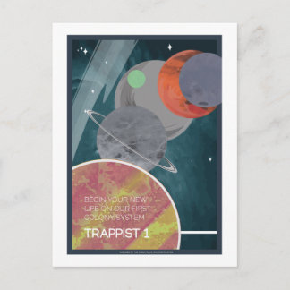 Carte postale Voyage spatial - Trappist 1