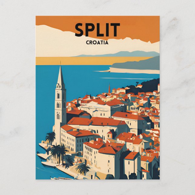 Carte Postale Voyage Split Croatie (Devant)