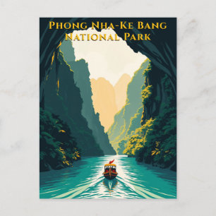 Carte Postale Voyage sur la rivière au Vietnam à Phong Nha