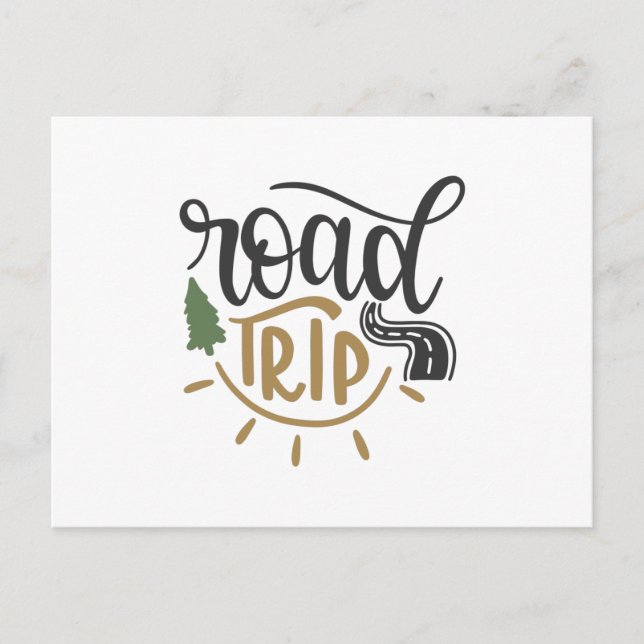 Carte Postale Voyage sur route (Devant)