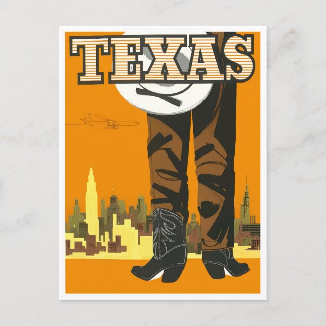 Carte postale voyage Texas vintage (Devant)
