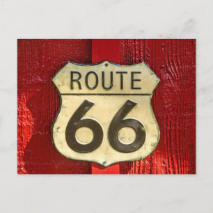 Carte Postale Voyage US 66 - Connexion US Highway Shield