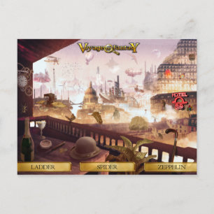 Carte postale Voyage vers l'Imaginaire - SteamPunk