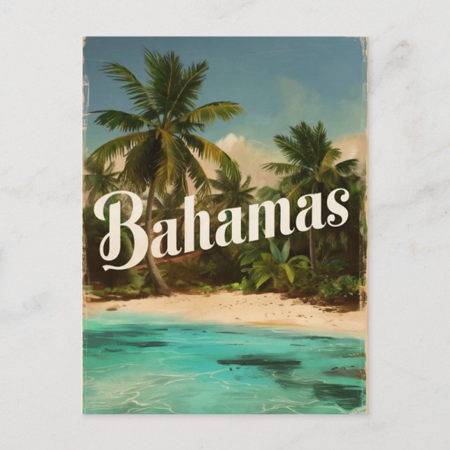 Carte Postale Voyage vintage Bahamas (Devant)