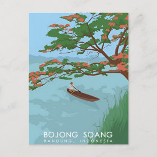 Carte Postale voyage vintage Bandung Indonésie bojong soang