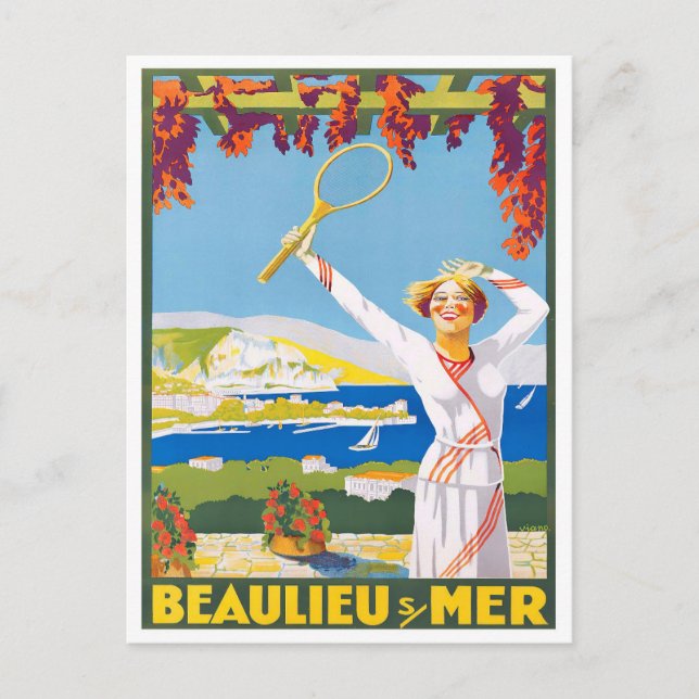 Carte Postale Voyage vintage Beaulieu France (Devant)