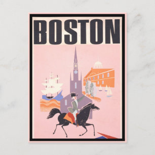 Carte Postale Voyage vintage Boston Massachusetts