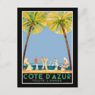 Carte Postale Voyage vintage Côte d'Azur