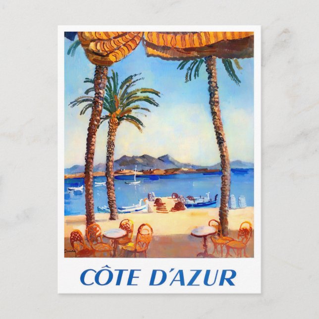Carte Postale Voyage vintage Côte d'Azur France (Devant)