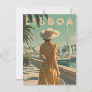 Carte Postale Voyage vintage de Lisbonne