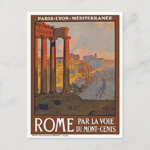 Carte Postale Voyage vintage de Rome Italie rétro