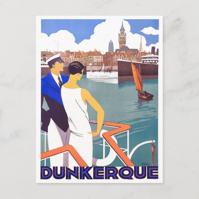 Carte Postale Voyage vintage Dunkerque France (Devant)