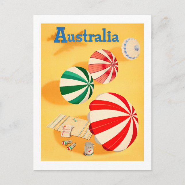 Carte Postale Voyage vintage en Australie (Devant)