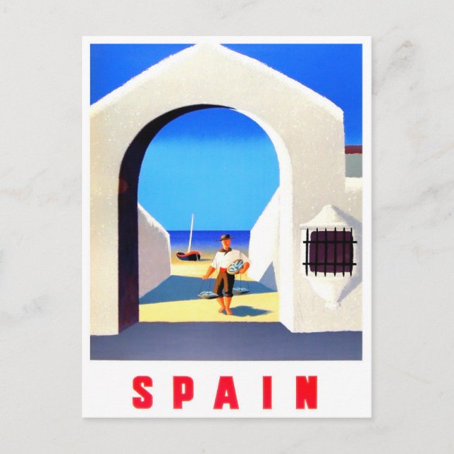 Carte Postale Voyage vintage en Espagne (Devant)