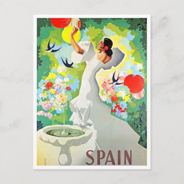 Carte Postale Voyage vintage en Espagne (Devant)