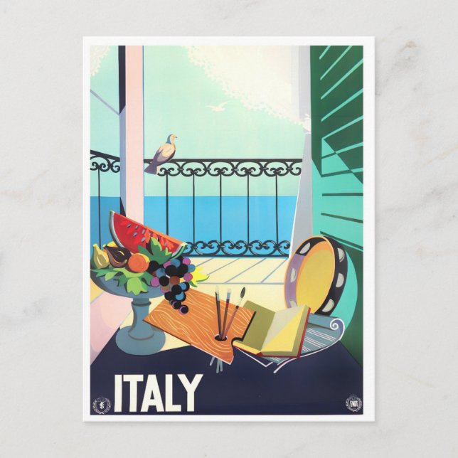 Carte Postale Voyage vintage en Italie (Devant)