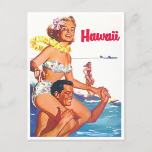 Carte postale voyage vintage Hawaii