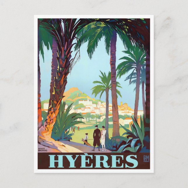 Carte Postale Voyage vintage Hyères France (Devant)