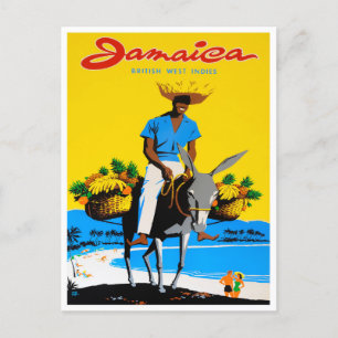 Carte postale voyage vintage Jamaïque