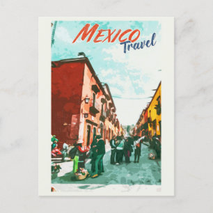 Carte Postale Voyage vintage Mexique Retro