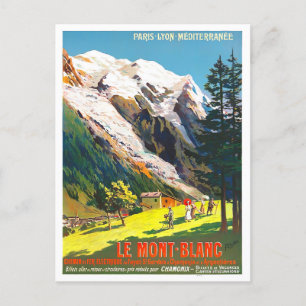 Carte Postale Voyage vintage Mont Blanc France
