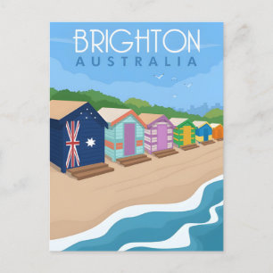 Carte Postale voyage vintage rétro Brighton Australie australie