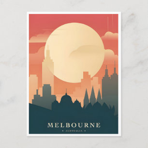 Carte Postale voyage vintage retro Melbourne Australie australie