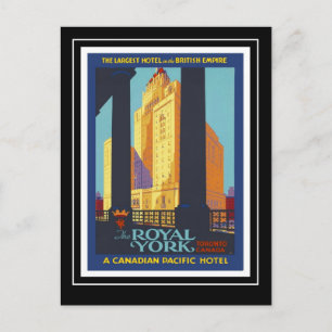 Carte postale Voyage vintage Royal York Hotel 1945