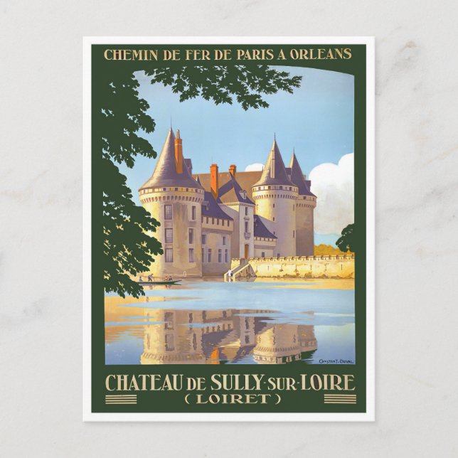 Carte postale Voyage vintage Sully France (Devant)
