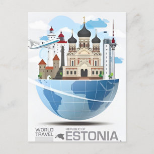 Carte Postale voyage vintage Tallinn Estonie