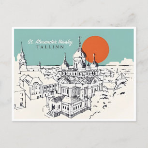 Carte Postale voyage vintage Tallinn Estonie