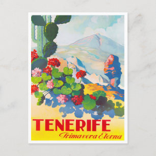 Carte postale voyage vintage Tenerife Espagne