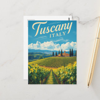 Carte Postale Voyage Vintage Toscane Italie Scénique Rétro