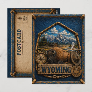 Carte Postale Voyage Vintage Wyoming