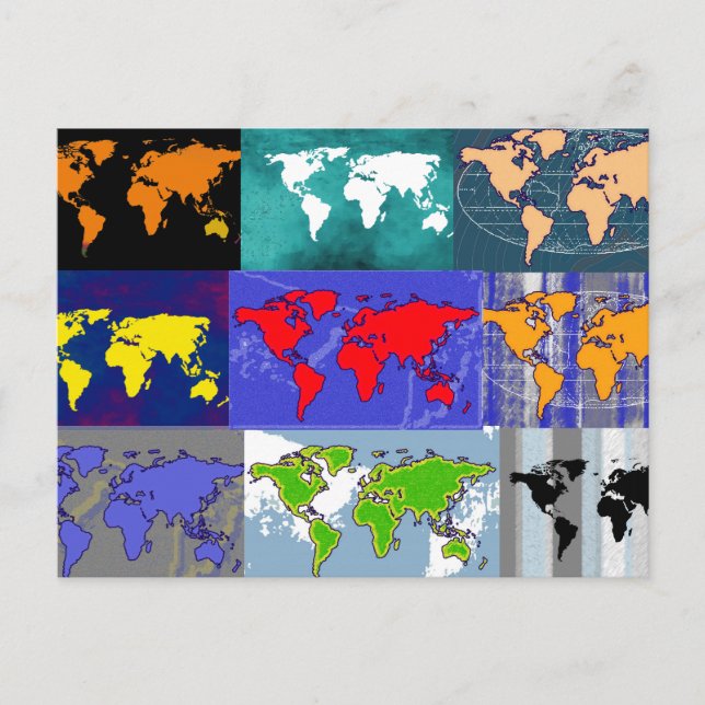 Carte Postale voyager partout dans le monde (Devant)