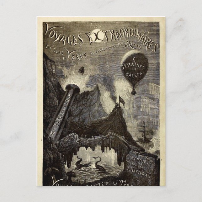 Carte Postale Voyages extraordinaires de Jules Verne (Devant)