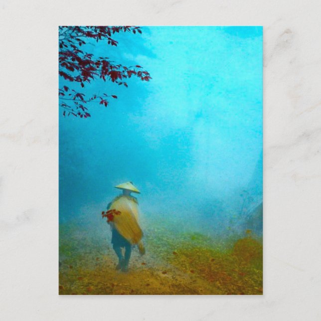 Carte Postale Voyageur dans le brouillard japonais dans le Vieux (Devant)