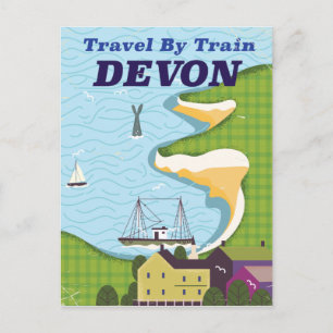 Carte Postale Voyagez en train Devon