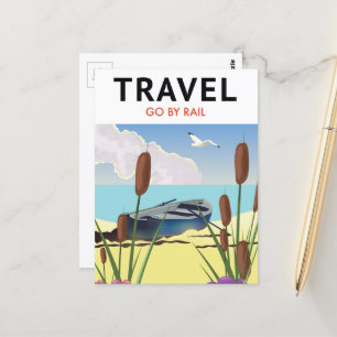 Carte Postale Voyagez par le rail