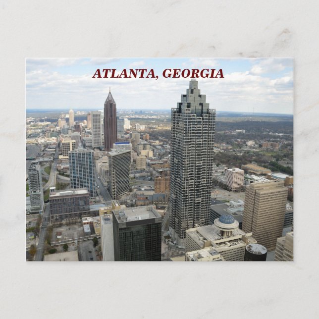 Carte Postale Vue aérienne d'Atlanta, Géorgie (Devant)