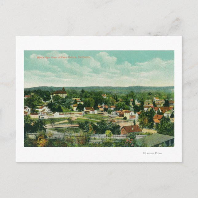 Carte Postale Vue aérienne de CityPaso Robles, CA (Devant)