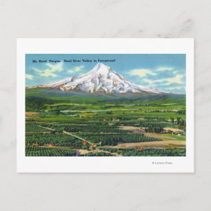 Carte Postale Vue aérienne de Hood River Valley et Mountain