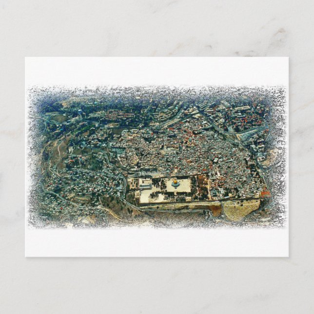 Carte Postale Vue aérienne de Jérusalem (Devant)