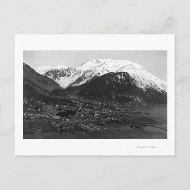 Carte Postale Vue aérienne de Juneau, Alaska Photographie (Devant)