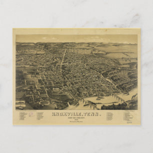 Carte Postale Vue aérienne de Knoxville Tennessee à partir de 18