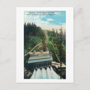 Carte Postale Vue aérienne de la centrale électrique Electron