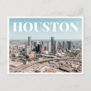 Carte Postale Vue aérienne de la skyline de Houston Texas Photo