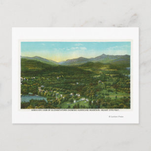 Carte Postale Vue aérienne de la ville avec le mont Hurrican